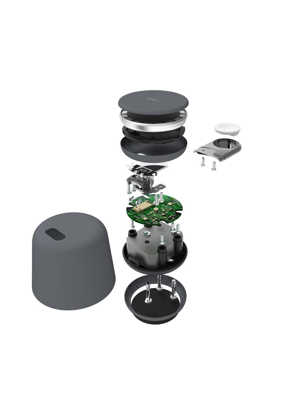 Зарядне бездротовий пристрій 2в1 MagSafe iPhone/Watch/AirPods, Charcoal Mass Belkin (315435818)