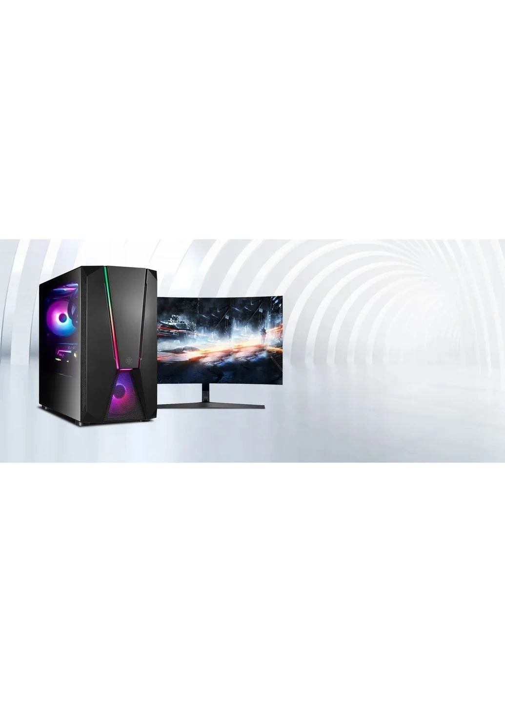 Корпус Fara FAV1MB-PRO без БЖ, 2xUSB3.0, 2xUSB2.0, 1x120мм, ARGB VGA 379мм, LCS ready, TG Side Panel, mATX, Silver Stone (393471580)