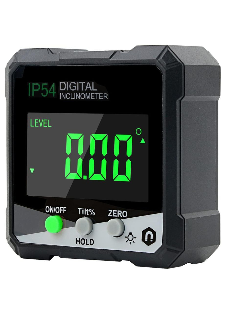 Электронный цифровой угломер-инклинометр с магнитом и влагозащитой Black No Brand (365721130)