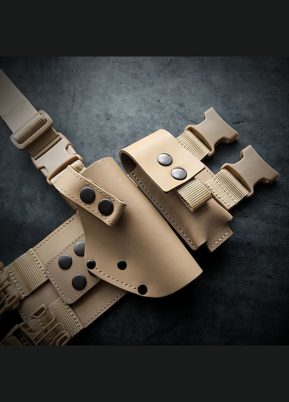 Кобура на стегно під ТТ| койот| шкіряна No Brand (339621507)