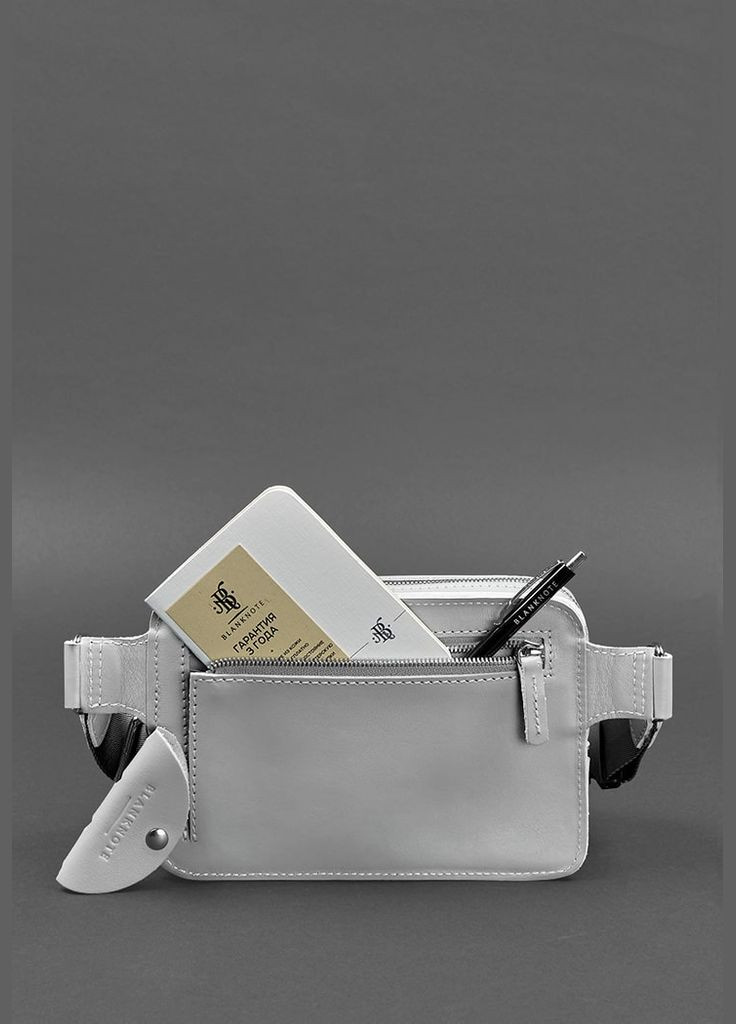 Шкіряна жіноча Dropbag Mini сіра (A-026406) BlankNote поясна сумка (327874370)