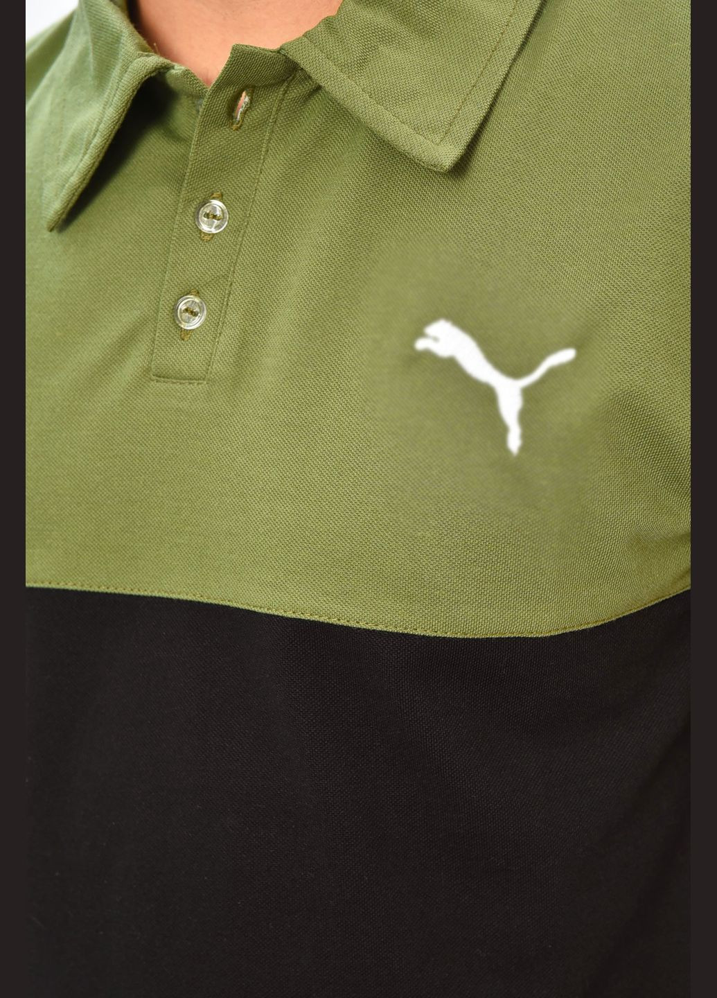 Хакі (оливкова) футболка чоловіча поло кольору хакі Let's Shop