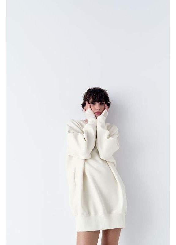 Светло-бежевый удлиненный свитшот 7901/310 Zara (370205020)