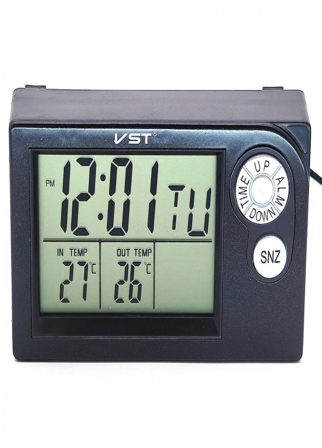 Автомобільний годинник 7048 з термометром і вольтметром VST (282927660)