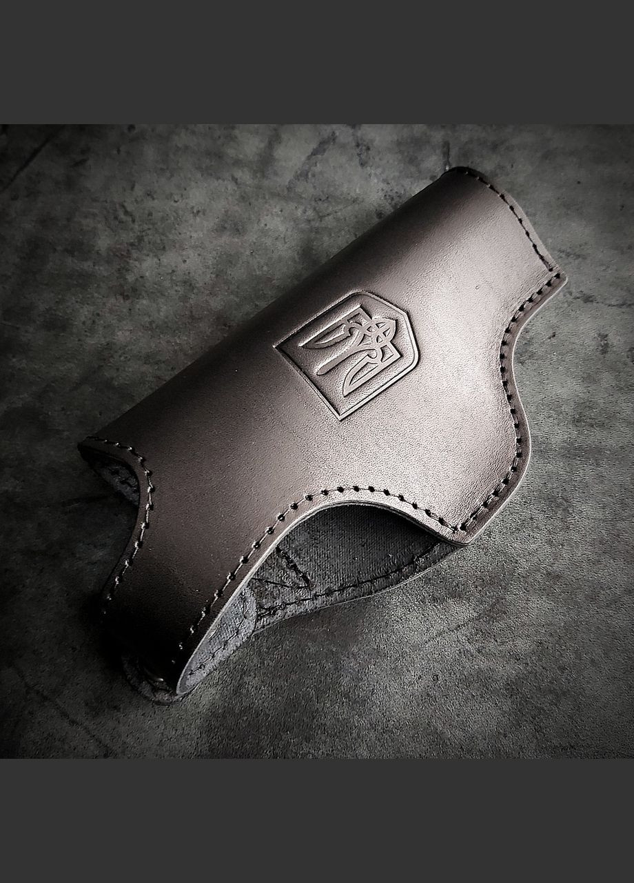 Кобура поясна шкіряна | із гербом| під ПМ| чорна No Brand (339621558)