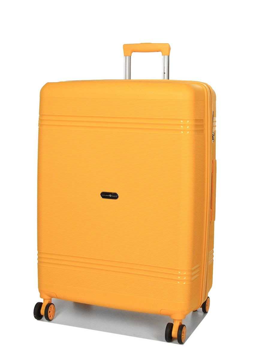 Чемодан большой L полипропилен 21204 76,5×53×31см 99+18л Желтый Snowball (297644023)