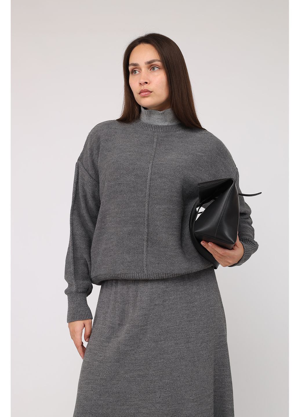 Темно-серый демисезонный свитер женский цвет темно-серый cb-00285748 Yuki
