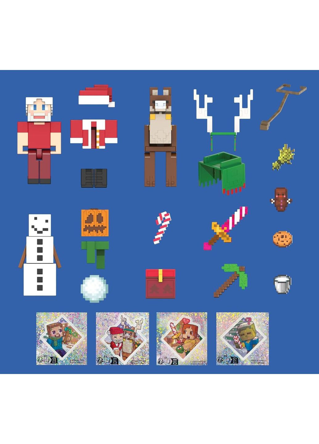 Адвент-календарь Minecraft с фигурками и аксессуарами Mattel (369474273)