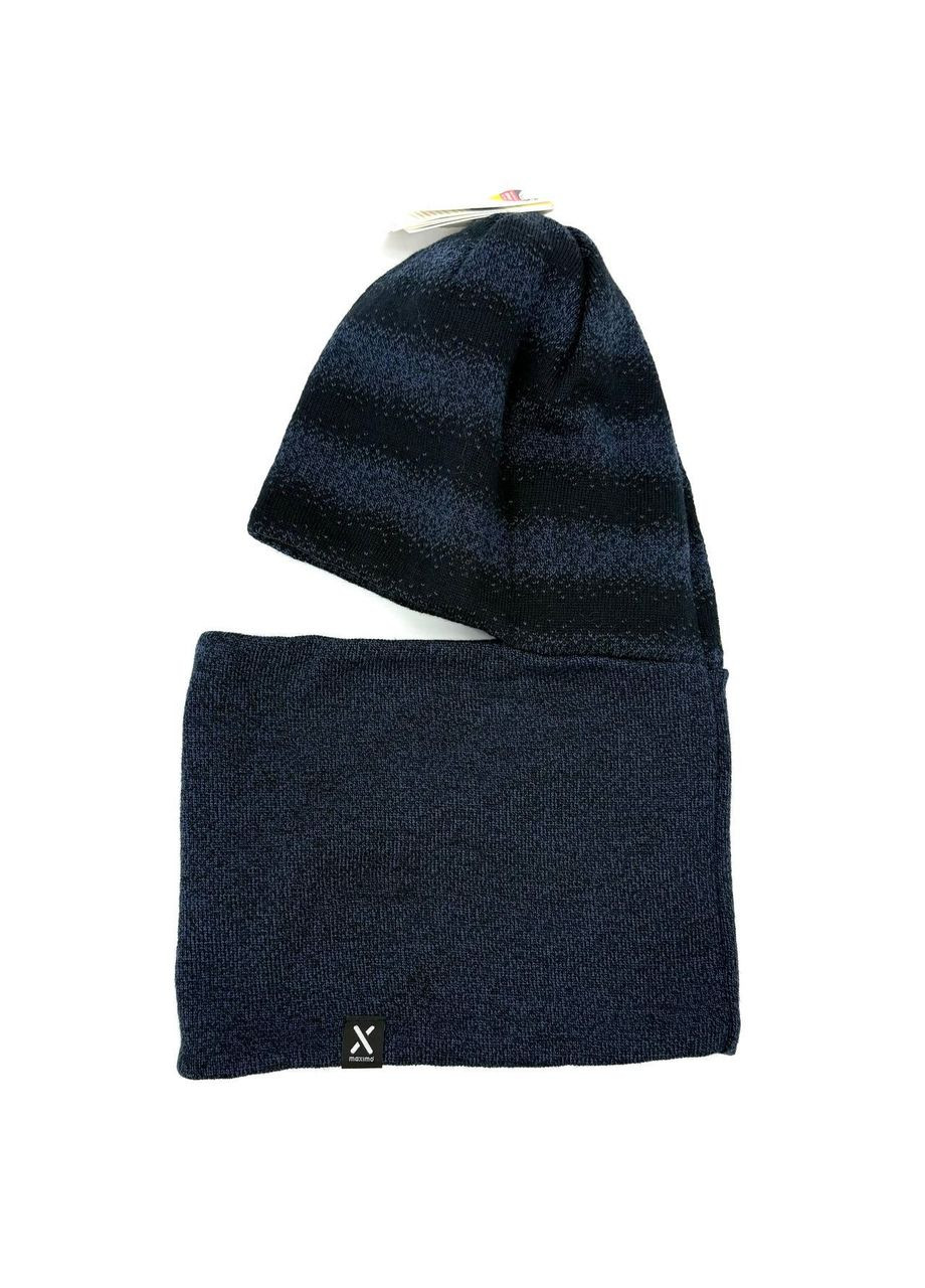 Шапка + хомут, арт. 386000, синій, 53 MaxiMo (357204097)
