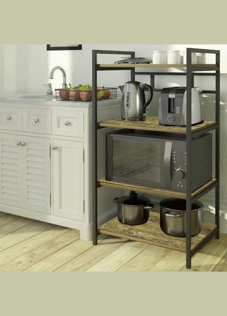 Стеллаж кухонный из дерева Торинтон 4 венге-мускат (СТА-42541207) No Brand (327847771)