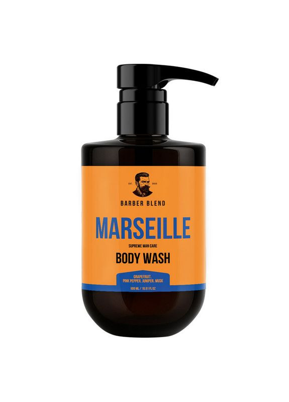 Парфюмерный гель для душа для мужчин Marseille Body Wash, 500 мл Barber Blend (365842348)