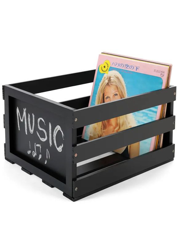 Ящик органайзер для хранения виниловых пластинок No Brand (366303865)