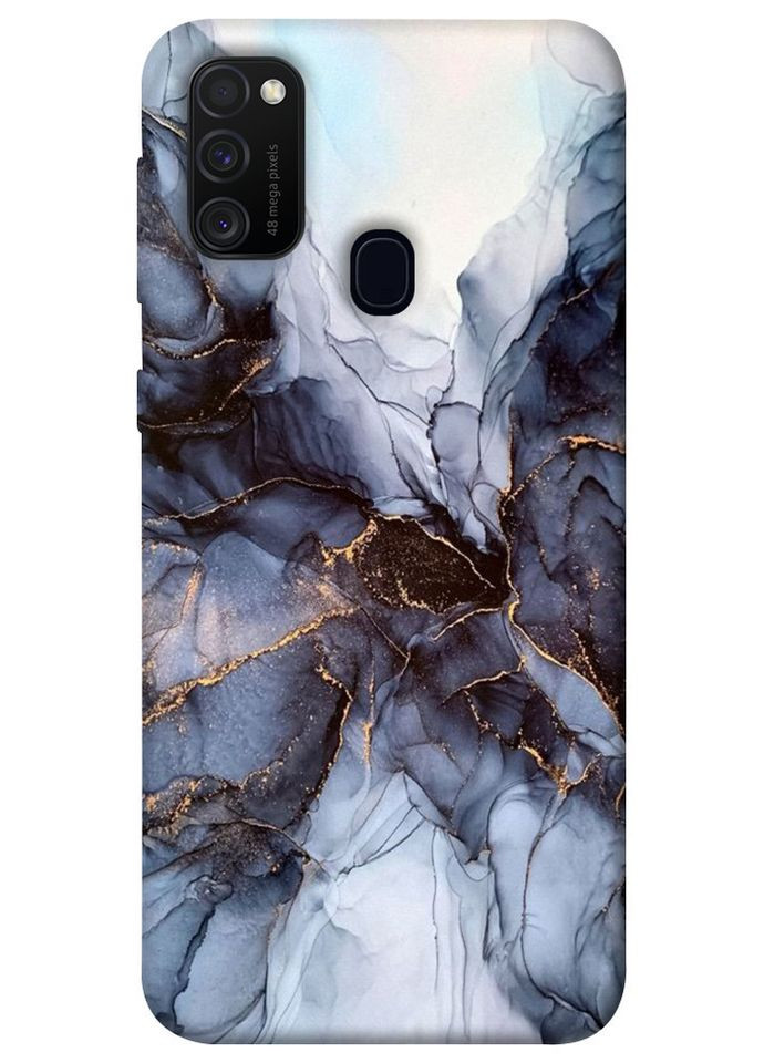 Чохол з принтом для Samsung Galaxy M30s, Samsung Galaxy M21 для самсунг галаксі М30с / М21 Чорно мармур No Brand (334296780)
