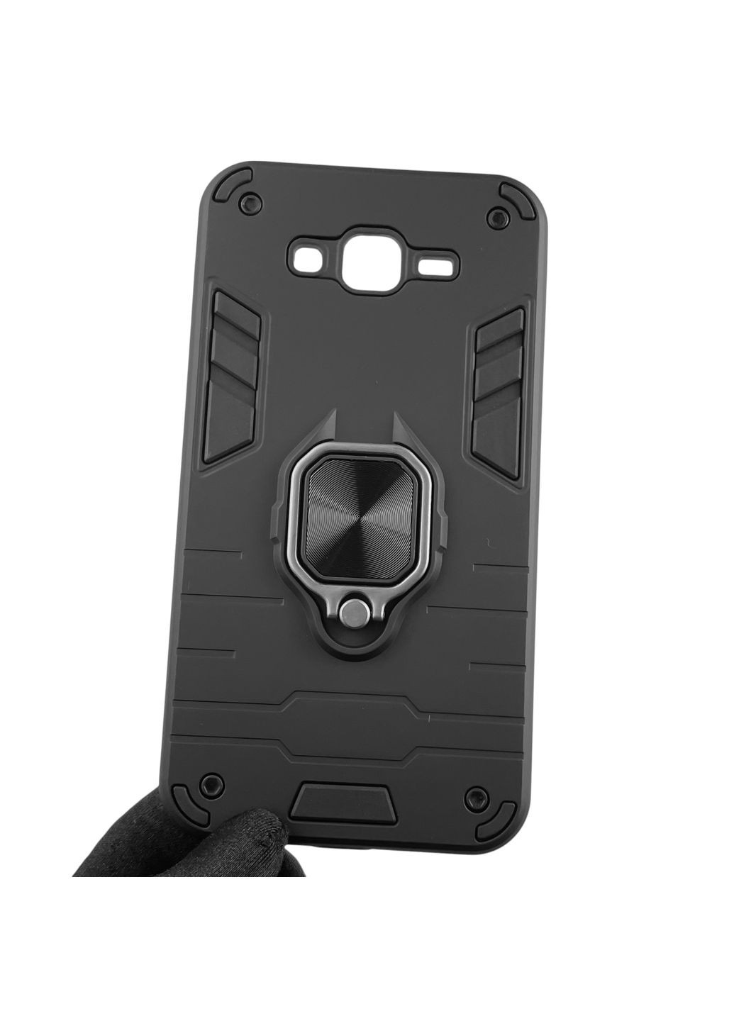 Чехол для телефона Galaxy J7 2015 (SM-J700) бронированный с кольцом на самсунг дж7 2015 чёрный Samsung (366232892)