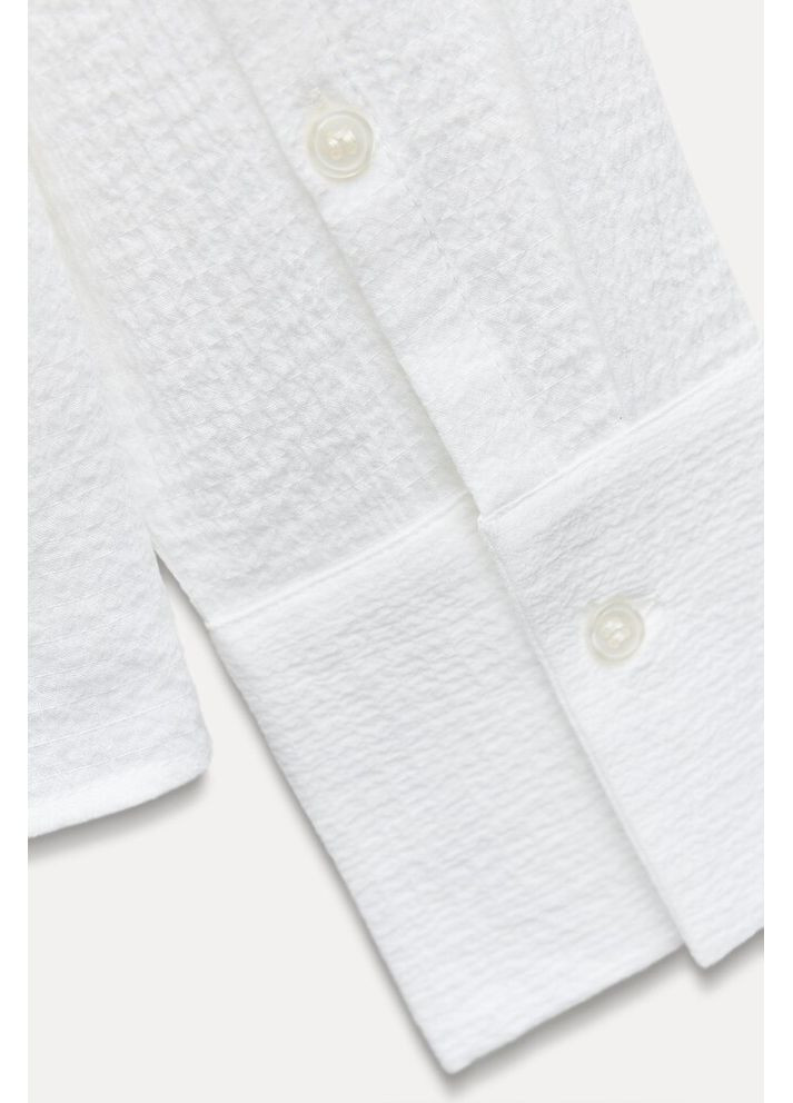 Белая хлопковая блуза 7563/248 Zara