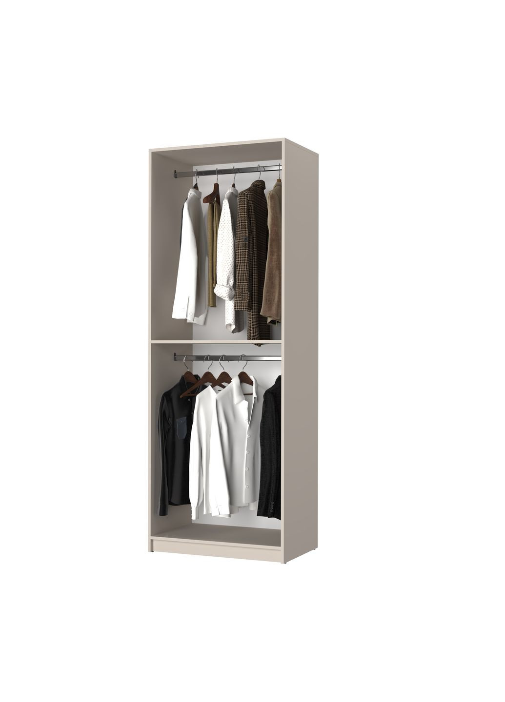 Шафа 2-дверна Оскар ДСП BG, додаткова штанга 80x52x220 см (MBS-4441) MebelStar (366427456)