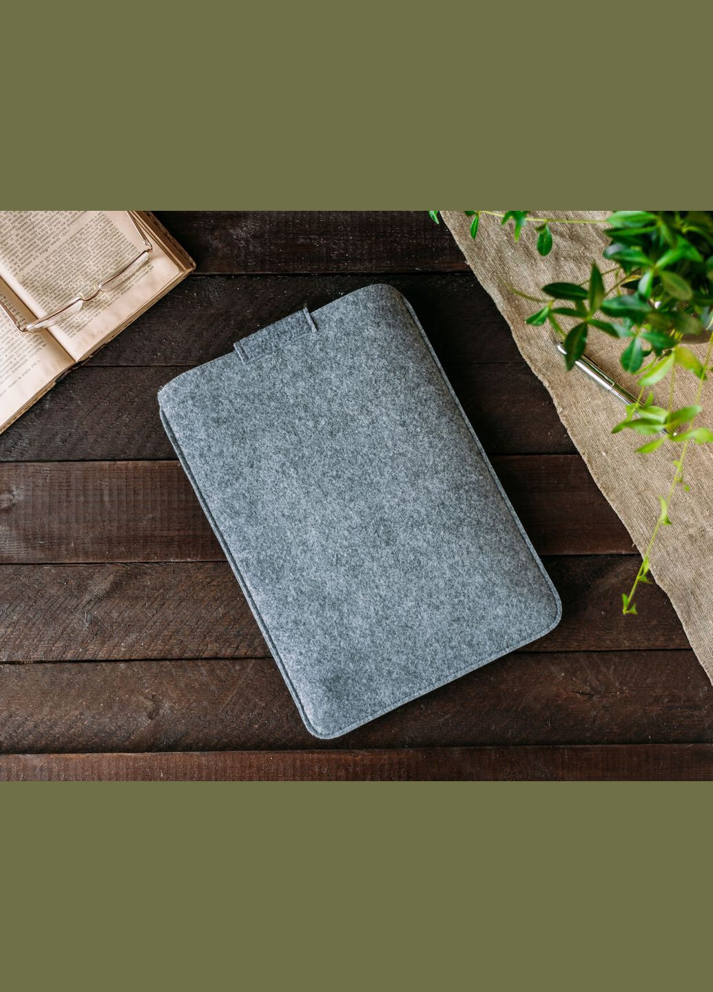 Чехол для ноутбука для Macbook Pro 14 светло-серый, на застежке (GM55-14) Gmakin (343049144)