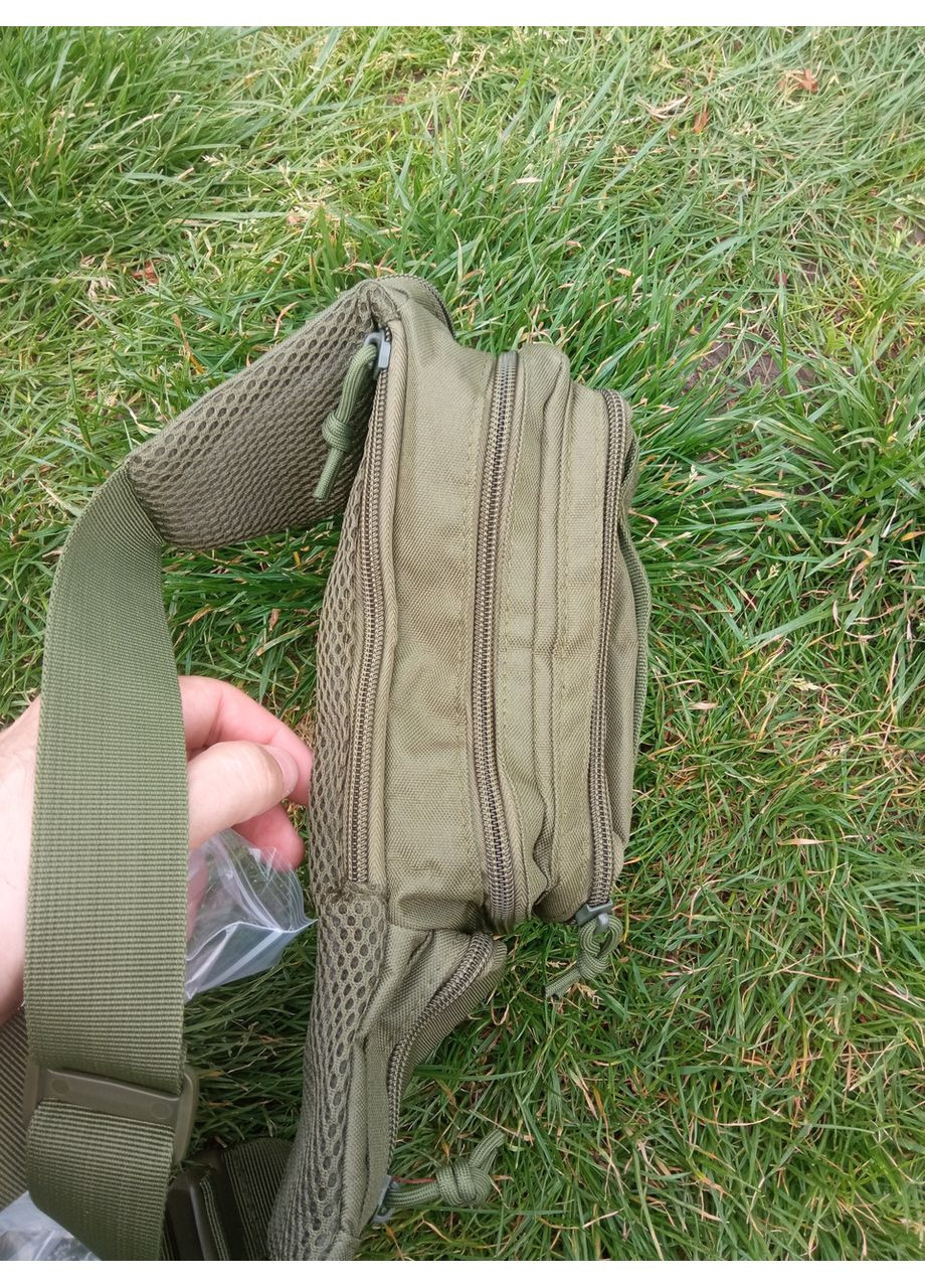 Тактична поясна сумка з липучкою зелена,кобура FGK (365986085)