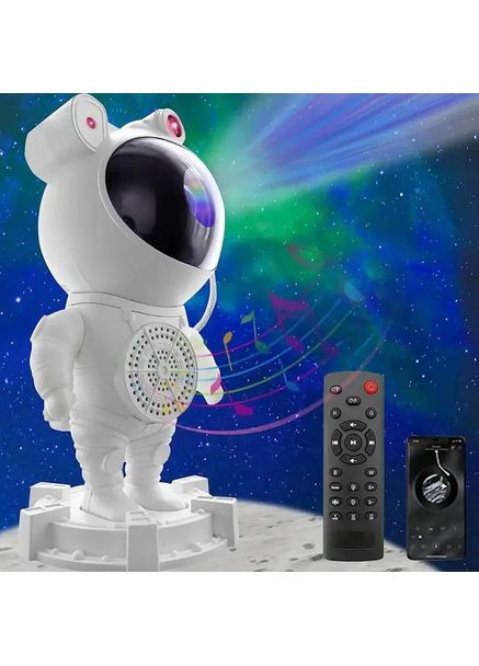 Ночник проектор зоряного неба Астронавт із Bluetooth колонкою Sky Star Astronaut Bambi ZZ-202 Hopestar (363831542)