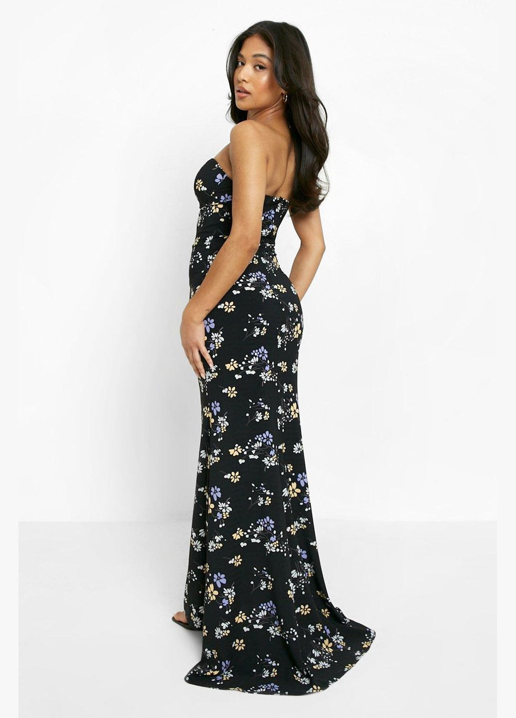 Чорна повсякденний сукня Boohoo з квітковим принтом