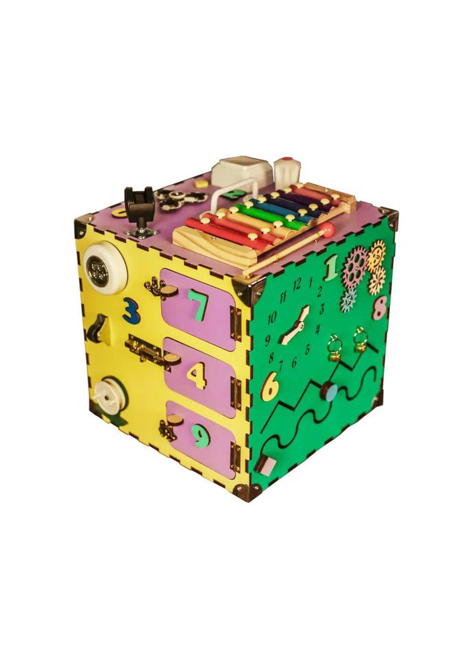 Розвиваюча іграшка Бізікуб Temple Group TG200123 30х30х30смРізнокольоровий No Brand (302385783)