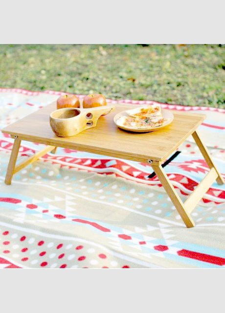 Столик-поднос для завтрака из дерева Индиана 50х70 ваниль (СТП-572402) No Brand (327846096)