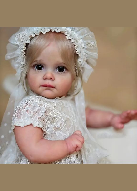 Реалистичная кукла Реборн 55 см девочка с аксессуарами и одеждой, можно купать Reborn (341532016)