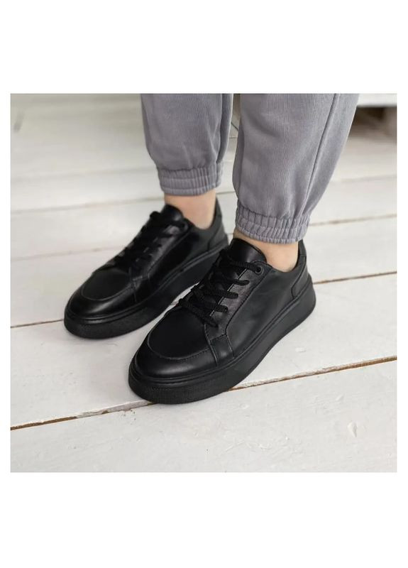 Кросівки жіночі шкіряні Mermaid чорні демісезони (315723940)