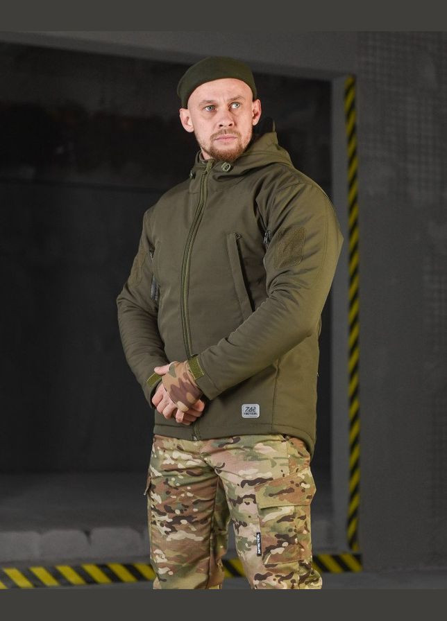 Тактична зимова куртка 7.62 Tactical SoftShell на Omni-Heat хакі No Brand (314745169)