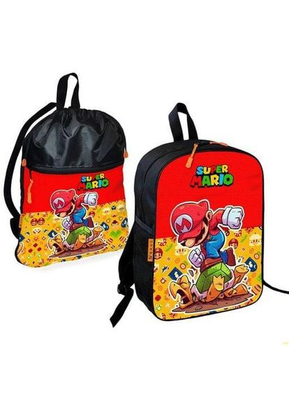 Школьный рюкзак детский Супер Марио + Сумка для обуви спортивной формы рюкзак-мешок для мальчика (2084) (1330338) Brand (368865034)