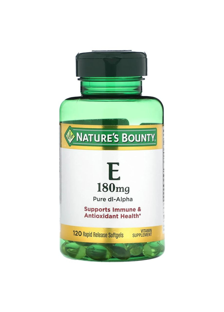 Вітамін Е 180 мг Vitamin Е, 120 капсул Nature's Bounty (361117571)