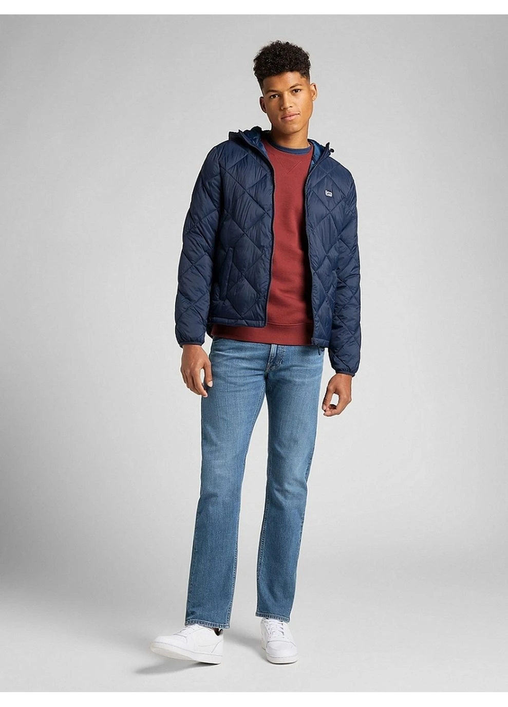 Синя куртка стьобана light weight puffer (l88asz35) Lee Regular Fit