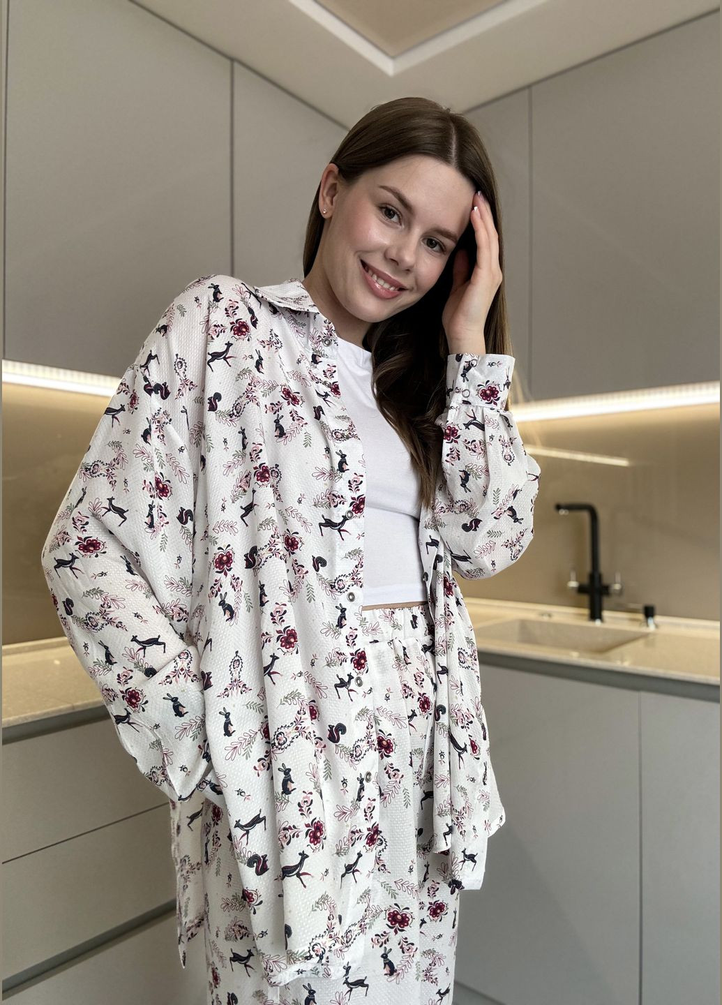 Сорочка + штані «Олені і Зайчата» (костюм) HOCHUSOBITAKE (332808925)