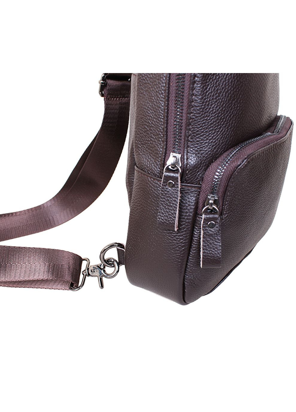 Чоловіча шкіряна сумка 3331-222 коричнева No Brand (370848052)