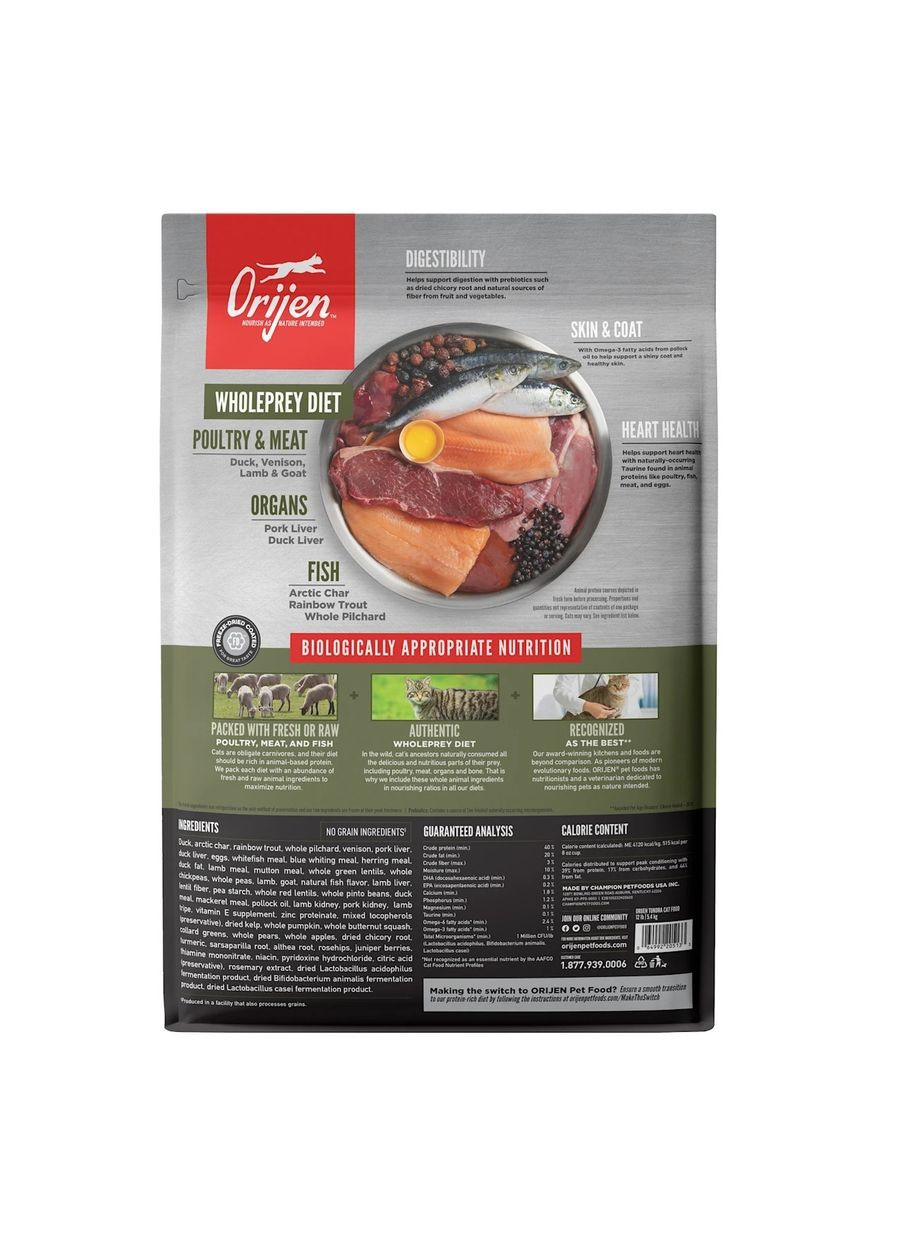 Сухий корм для котів і кішок усіх порід та стадій життя TUNDRA Cat 5.4 кг (o28354) Orijen (315501830)