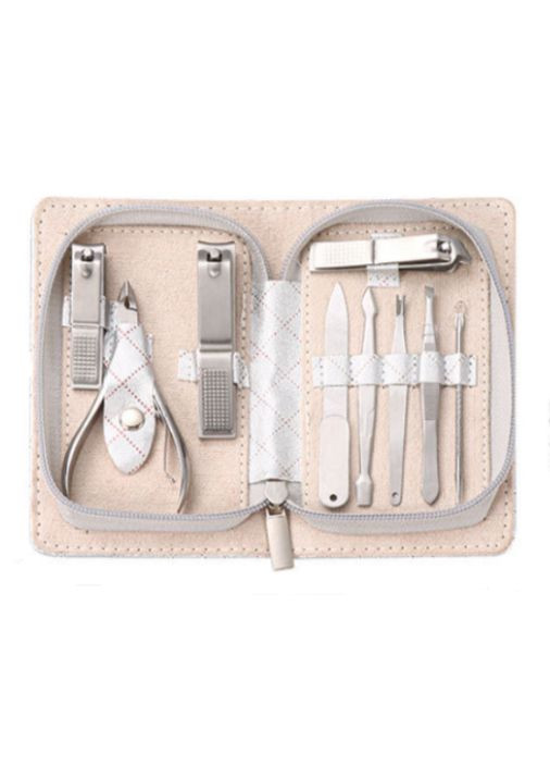 Набір для манікюру та педикюру Manicure 9 предметів зі сталі в сумці Silver Max-Manicure (297949510)