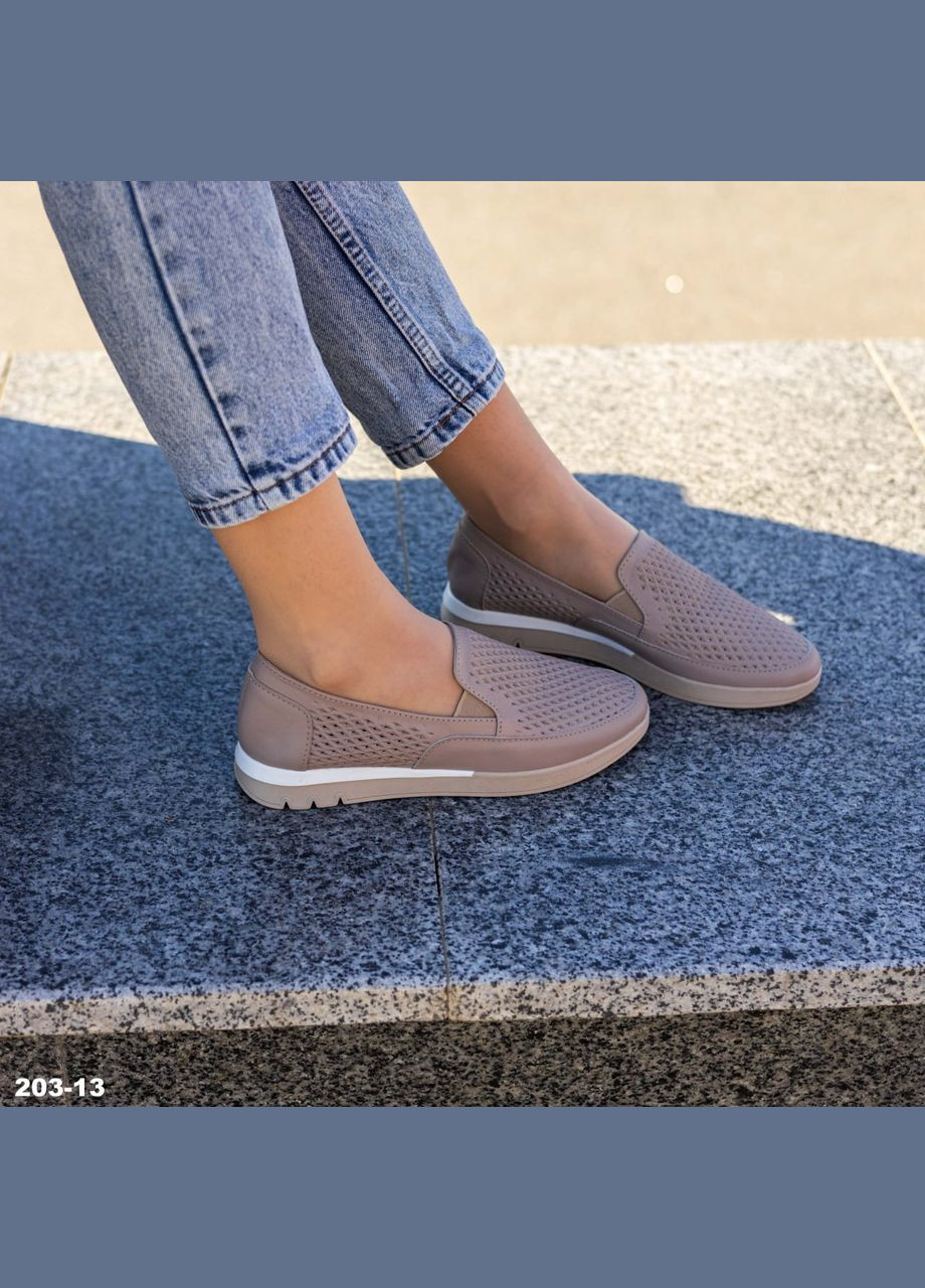 Бежевые мокасины Vakko