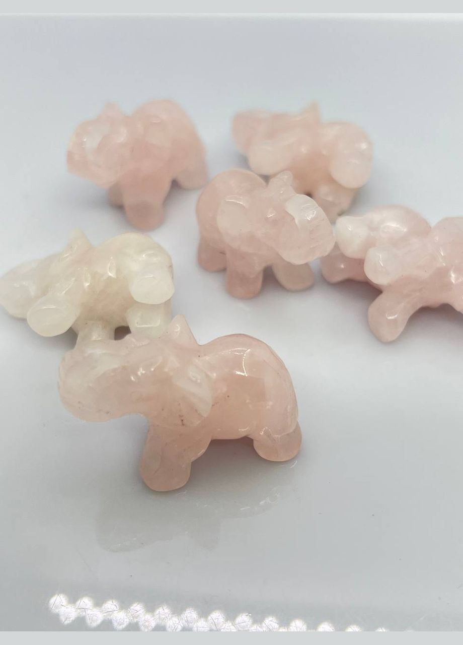 Слоник розовый кварц минералы No Brand (316323186)