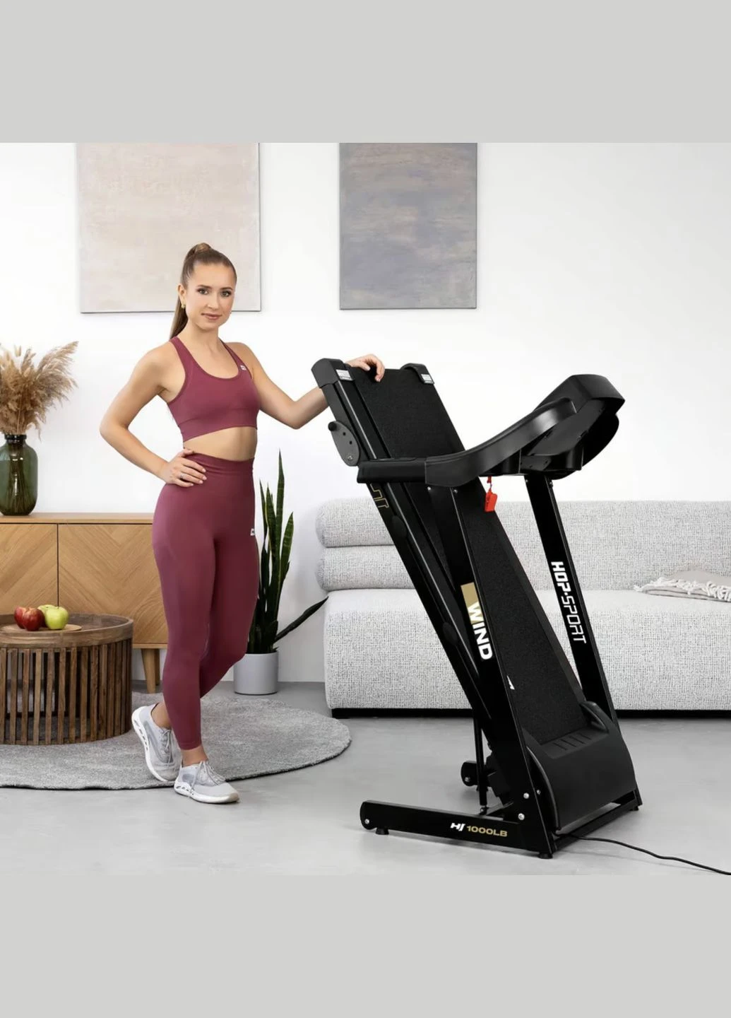 Беговая дорожка HS-1000LB Wind серый Hop-Sport (322415205)