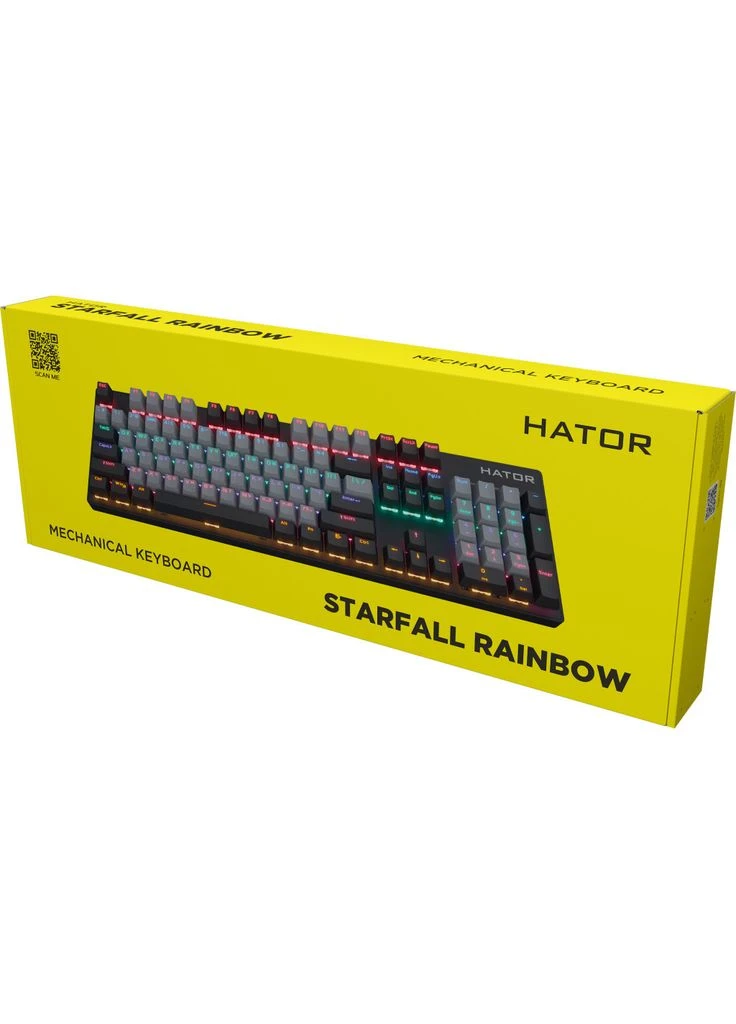 Клавіатура Starfall Rainbow Origin Blue USB Grey/Black (HTK609-BGB) Hator (296481719)