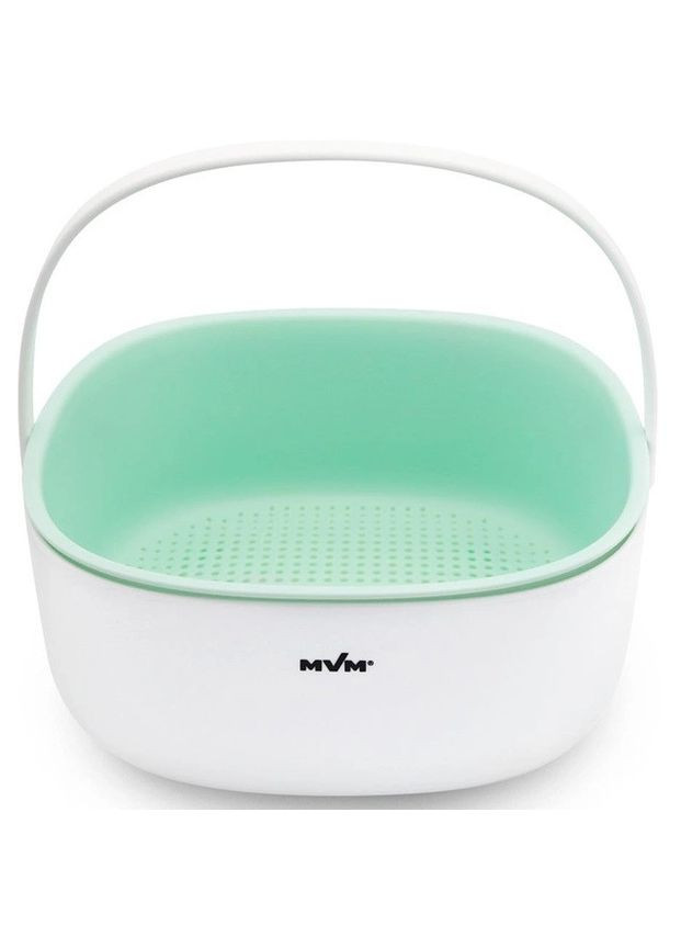 Дуршлаг двуслойный My Home с зеленым (KP-03 M WHITE/GREEN) МВМ (365280701)