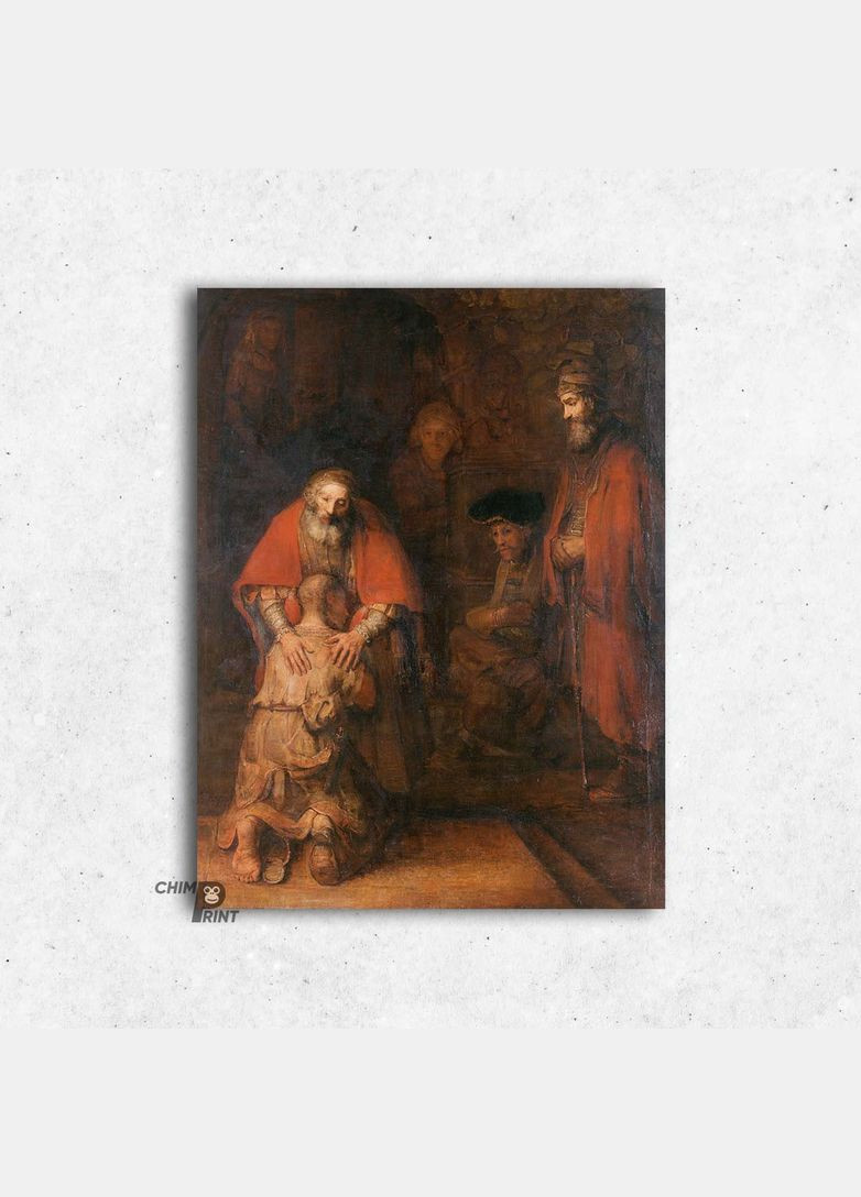 Друк на полотні Повернення блудного сина Рембрандт Гарменс ван Рейн 50x70 No Brand (346494926)