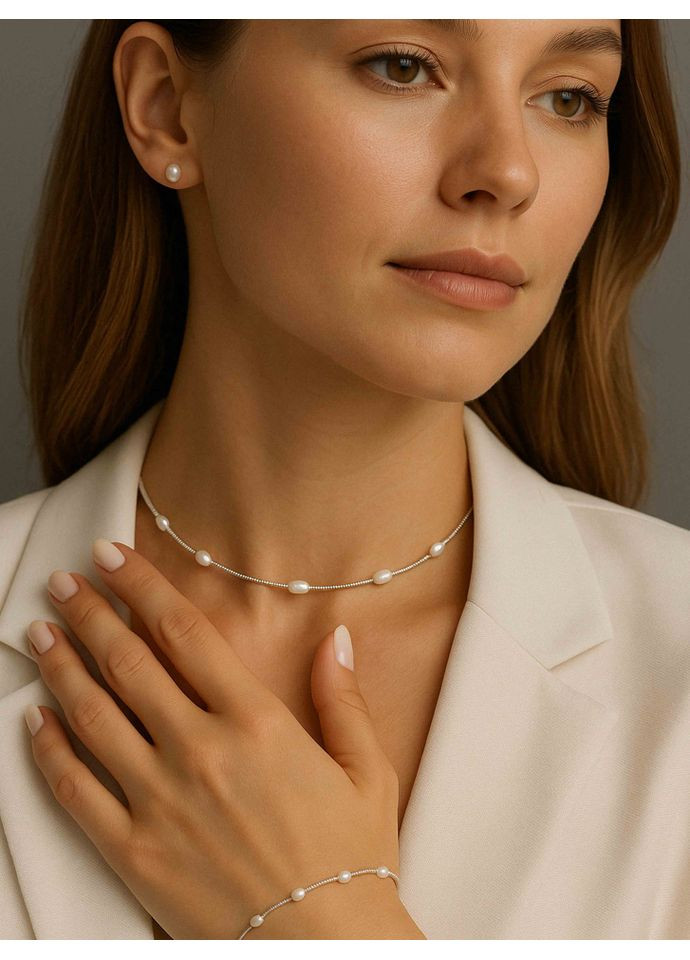 Чокер з японського бісеру та перлинок 5427 LeBijou (368559242)