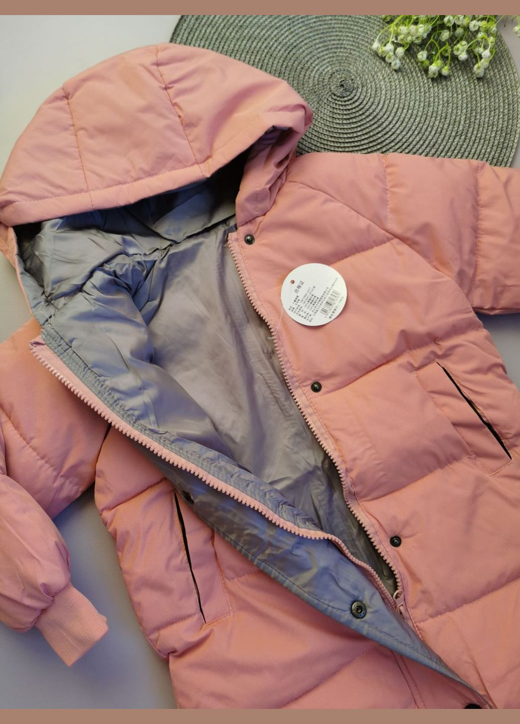 Розовая демисезонная пальто демисезонное розовое 10156 куртка-пальто No Brand