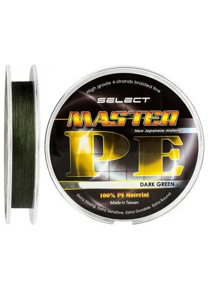 Шнур Master PE 150m 0.16мм 19кг (1870.01.54) Select Master PE 150m салатовый 0.16мм 19кг (401154857)