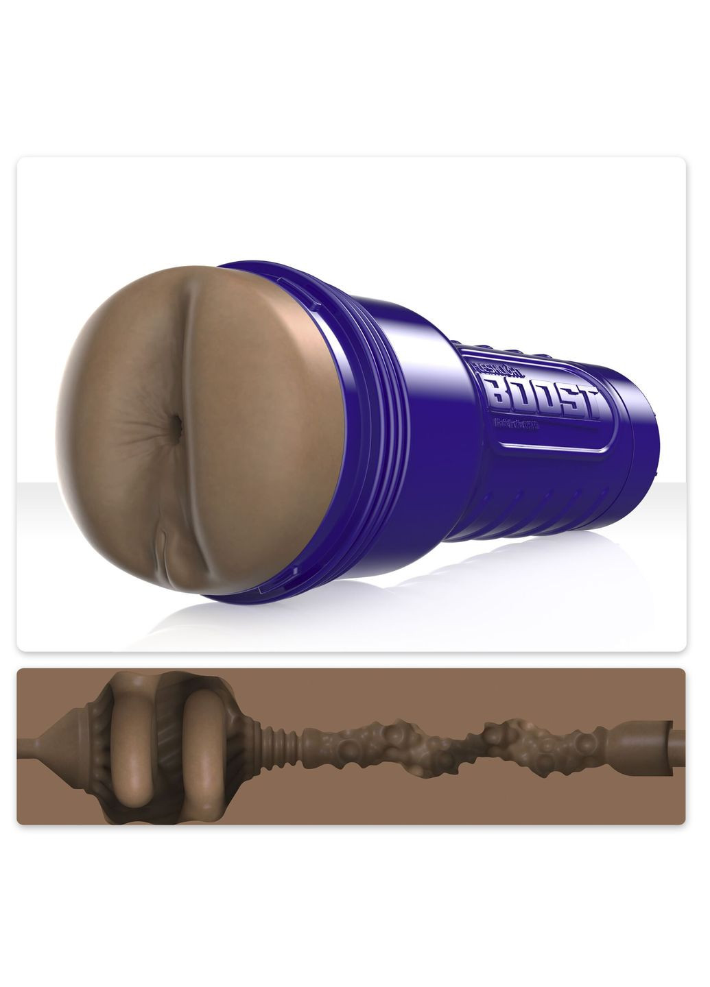 Мастурбатор-попка Boost Blast Female Medium Dark Flesh, плаваючі кільця Turbo Tech Fleshlight (314963506)
