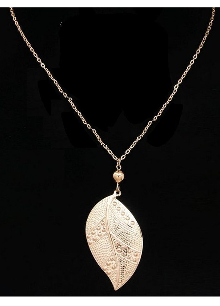 Стильный кулон на цепи подвеска лист, 8500-1-1 No Brand (369785328)