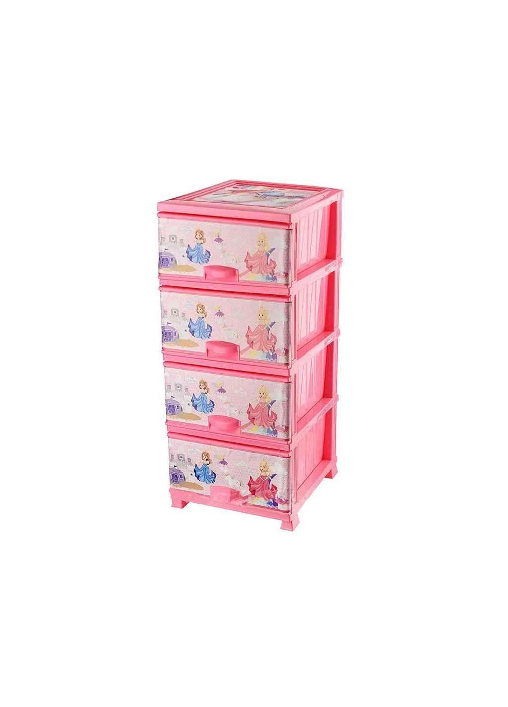 Комод 4ящ дитячий 375x455x900мм з малюнком Принцесса ТМ ELIF Elif Plastik (373676970)