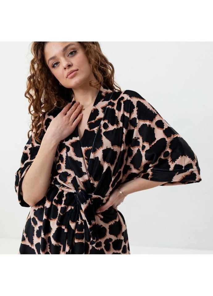 Халат жіночий із плюшевого велюру Стильний жираф 3411_M 15928 M Fashion (296911332)