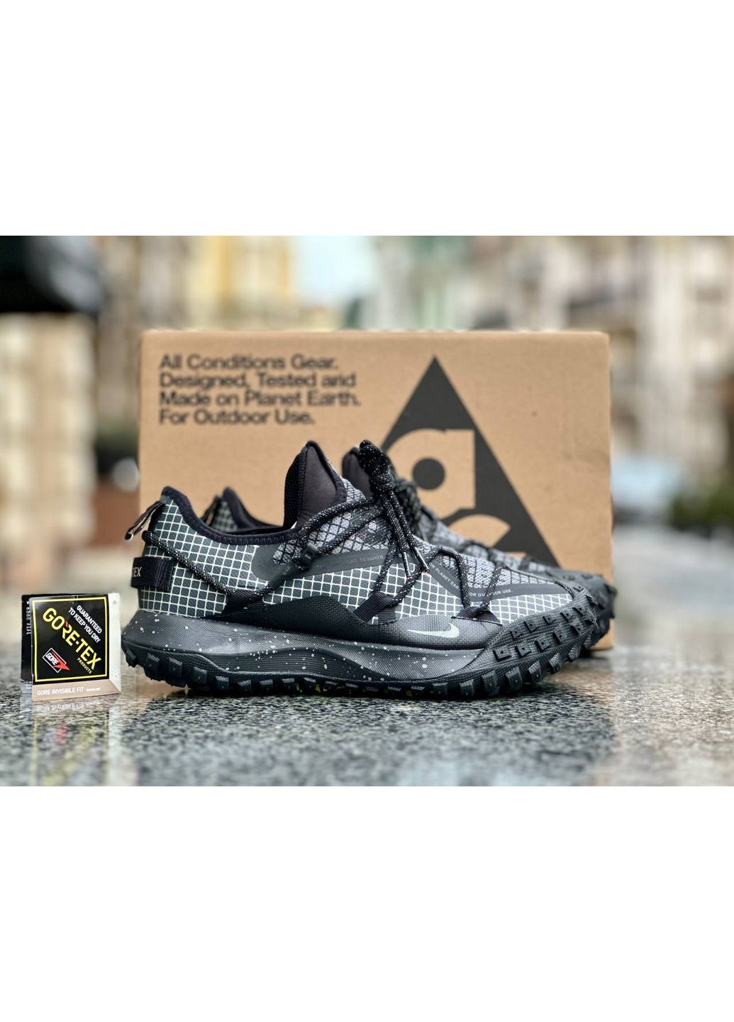 КРОССОВКИ ЖЕНСКИЕ NIKE ACG MOUNTH LOW GORE-TEX BLACK НАЙК АСЖ МАУНС No Brand чёрные демисезоны (368857913)